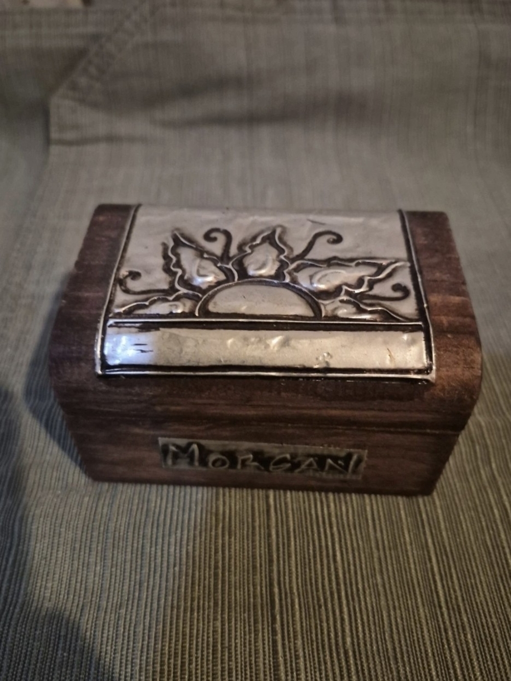Vintage 09 Cozumel Mexico Handcrafted Wood Trinket Box